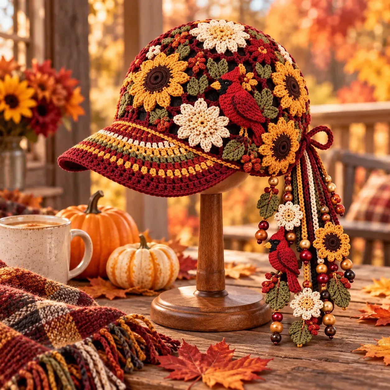  49% OFF 🍂 Women’s Handcrafted Crochet Autumn Bloom Cap | 6 Designs