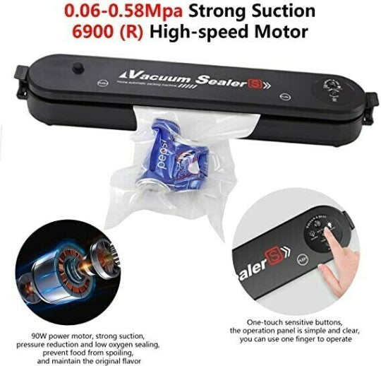 📦50% OFF ! ⚡ Automatic Vacuum Sealing Machine – One-Touch Operation, Extends Food Freshness & Compact Design 🍖