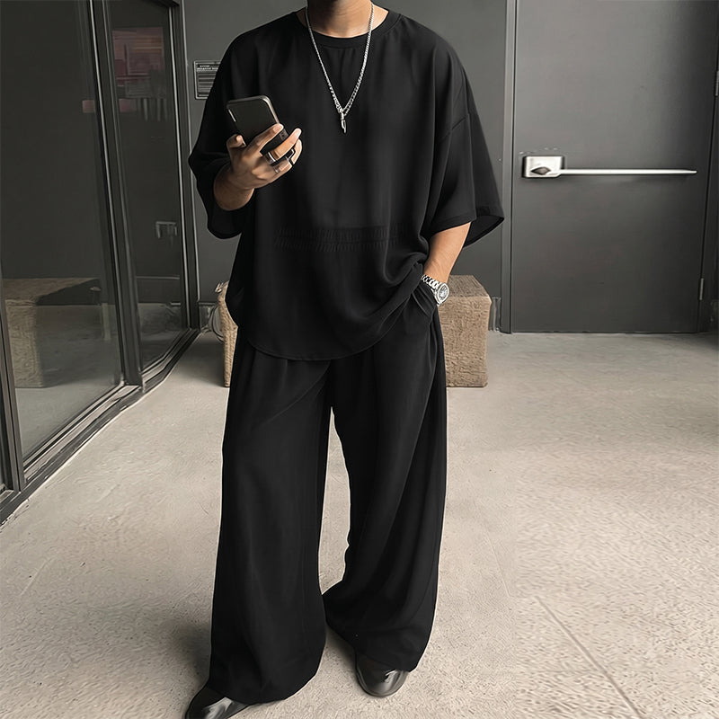 ⏳Time-Limited Special⏰Men's T-Shirt & Wide-Leg Pants 2-Piece Set