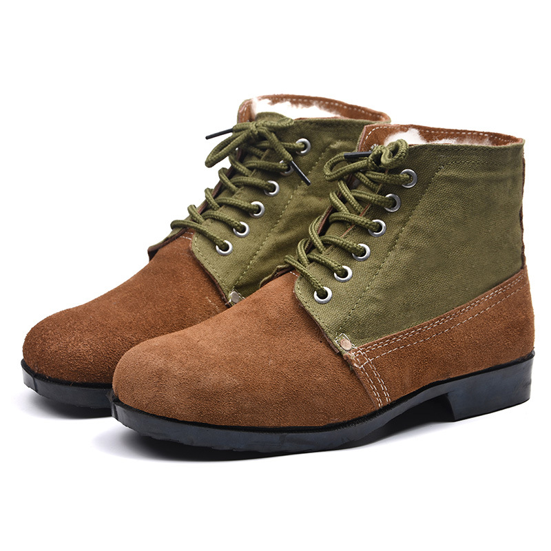 Women’s Winter Farm & Ranch Boots – Warm Wool-Lined Leather Boots with Slip-Resistant Sole