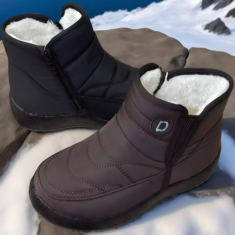 Women’s Insulated Short Snow Boots – Waterproof, Non-Slip, and Extra Warm