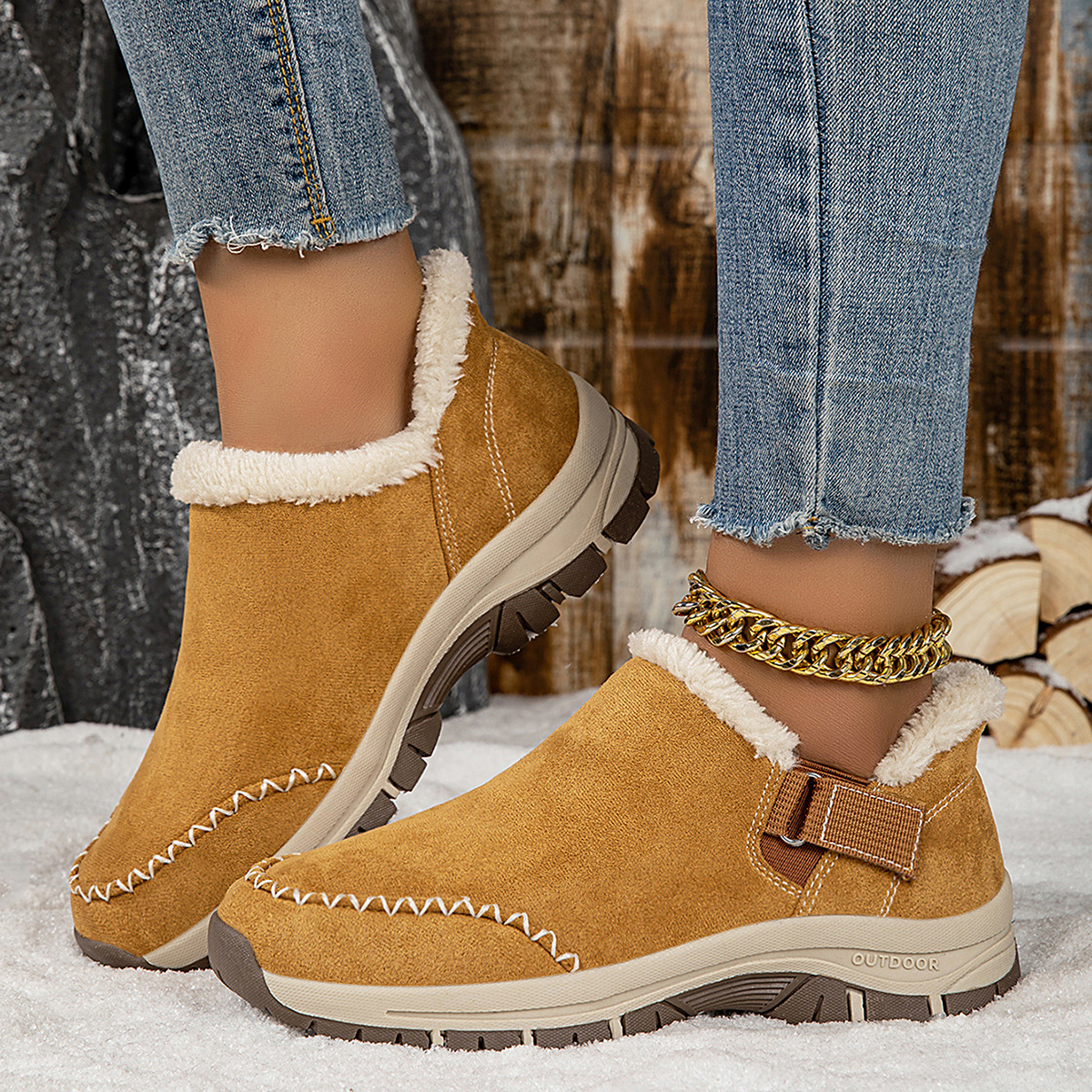 Women’s Lightweight Hiking Boots – Wide-Width Comfort Boots with Non-Slip Sole for Fall & Winter