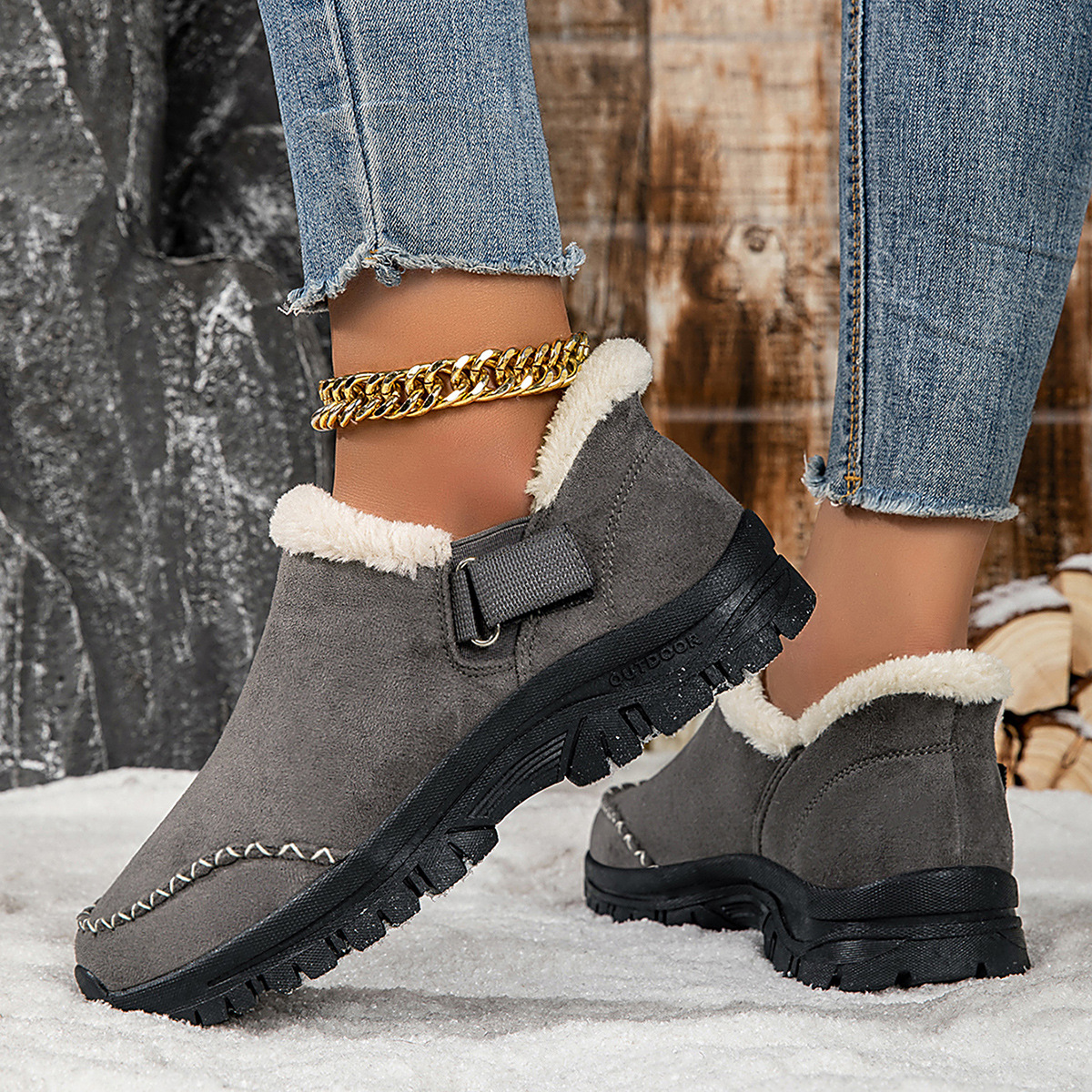 Women’s Lightweight Hiking Boots – Wide-Width Comfort Boots with Non-Slip Sole for Fall & Winter