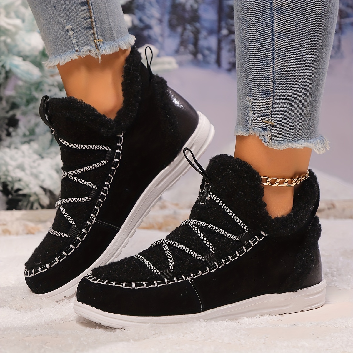 Women’s Winter Comfort Snow Boots– Soft Plush-Lined Snow Boots with a Comfortable Insole