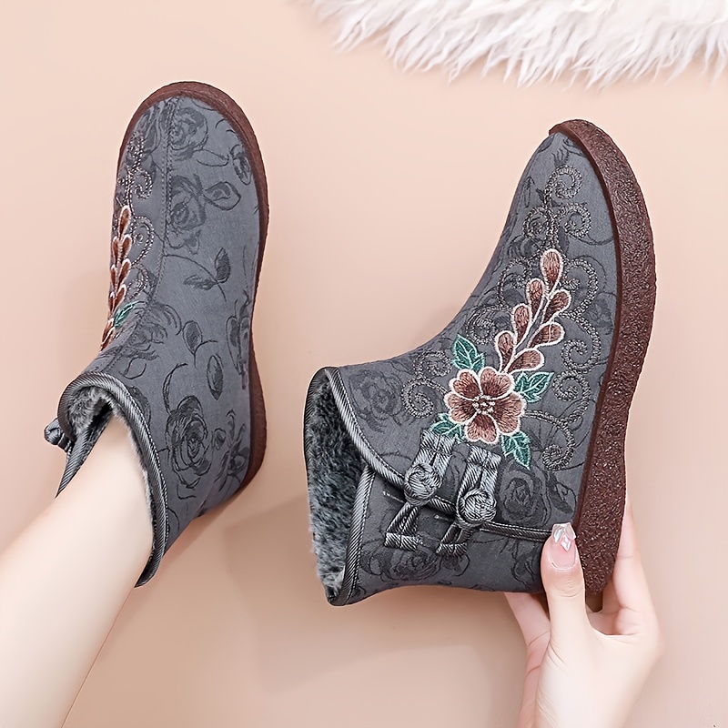 Women'S Winter Warm Fleece-Lined Ankle Boots