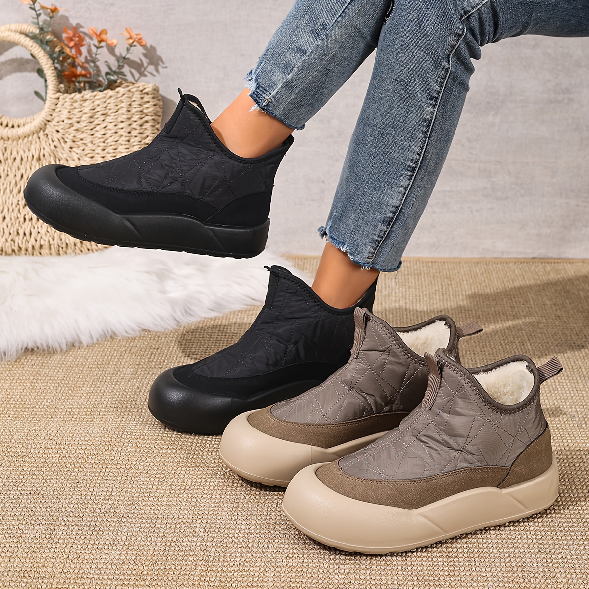 Warm Shearling Winter Boots for Women – Waterproof, Non-Slip & Cozy Inside