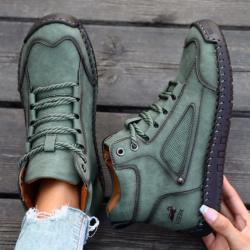 Women’s Lace-Up Ankle Boots – Comfortable All-Season Walking Shoes