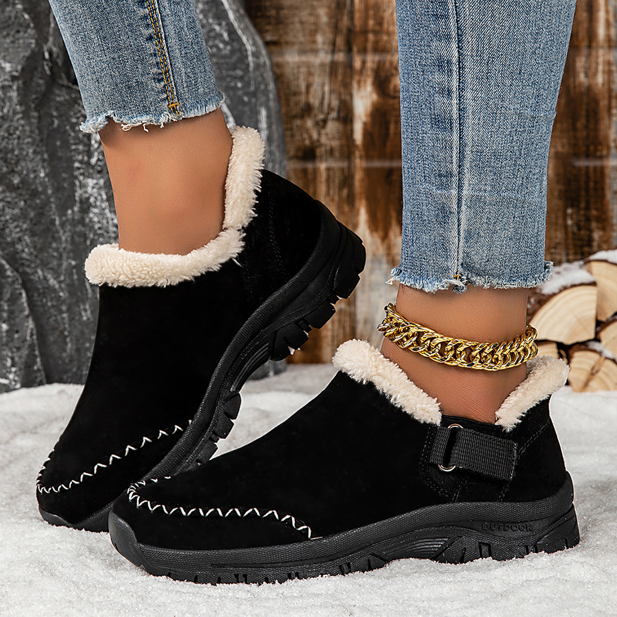 Women’s Lightweight Hiking Boots – Wide-Width Comfort Boots with Non-Slip Sole for Fall & Winter