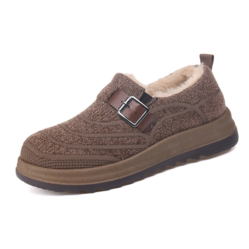 Women’s Warm Slip-On Winter Shoes – Anti-Slip Comfort Walking Loafers with Soft Fleece Lining