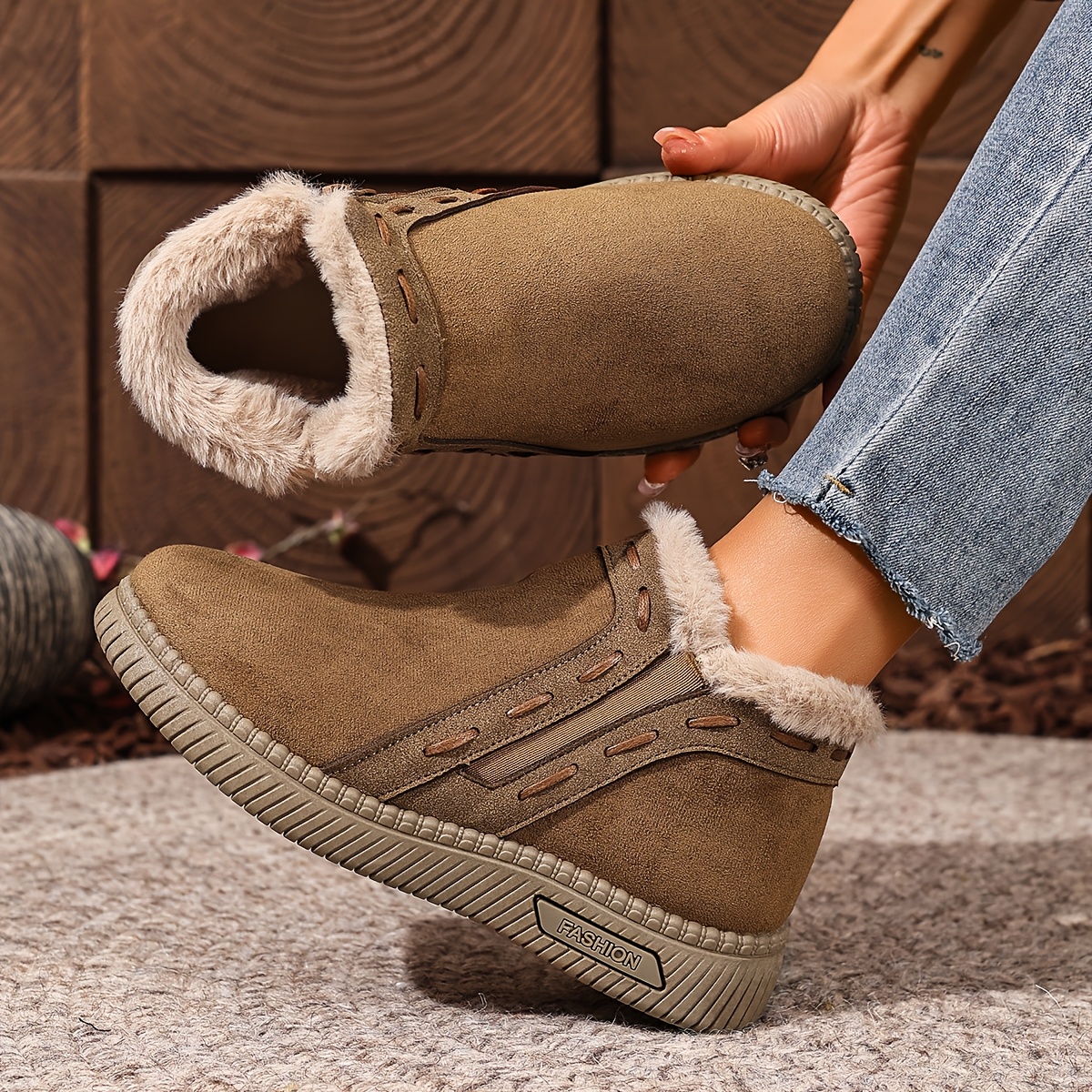 Women’s Winter Comfort Shoes – Easy-On Casual Shoes with Zipper Closure