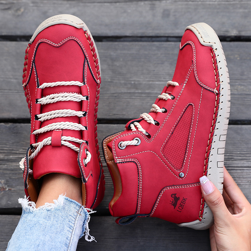 Women’s Lace-Up Ankle Boots – Comfortable All-Season Walking Shoes