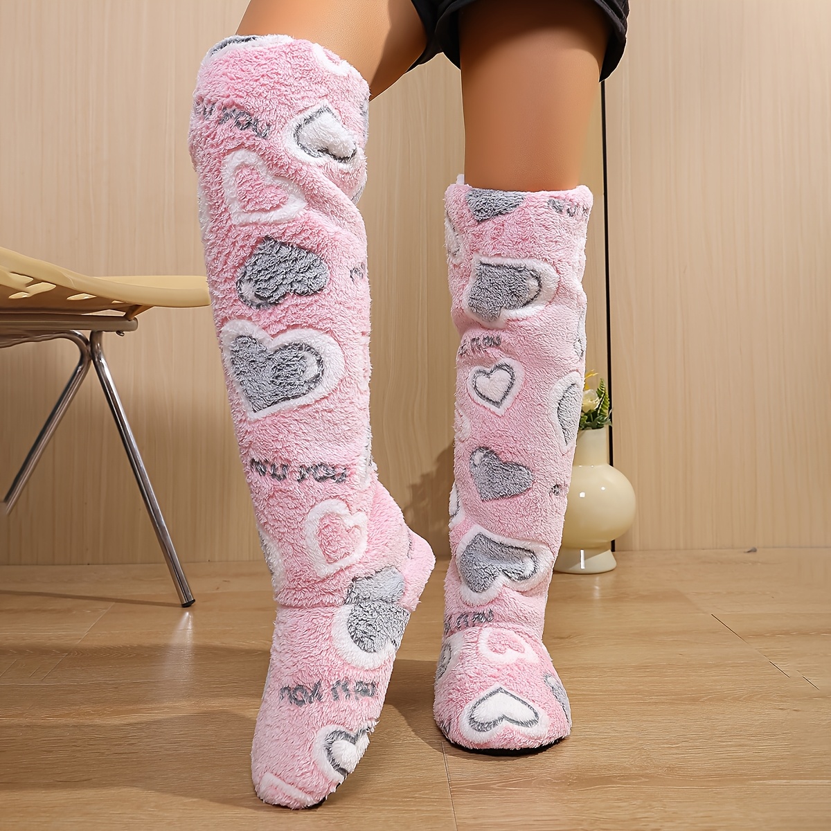 Women’s Soft Over-the-Knee House Boots-Soft Comfort with Quiet Non-Slip Sole