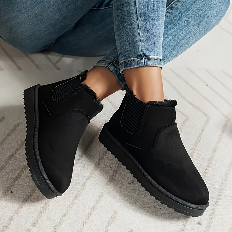 Women’s Cozy Slip-On Winter Ankle Boots – Warm Lined, Non-Slip & Easy On/Off Comfort Shoes