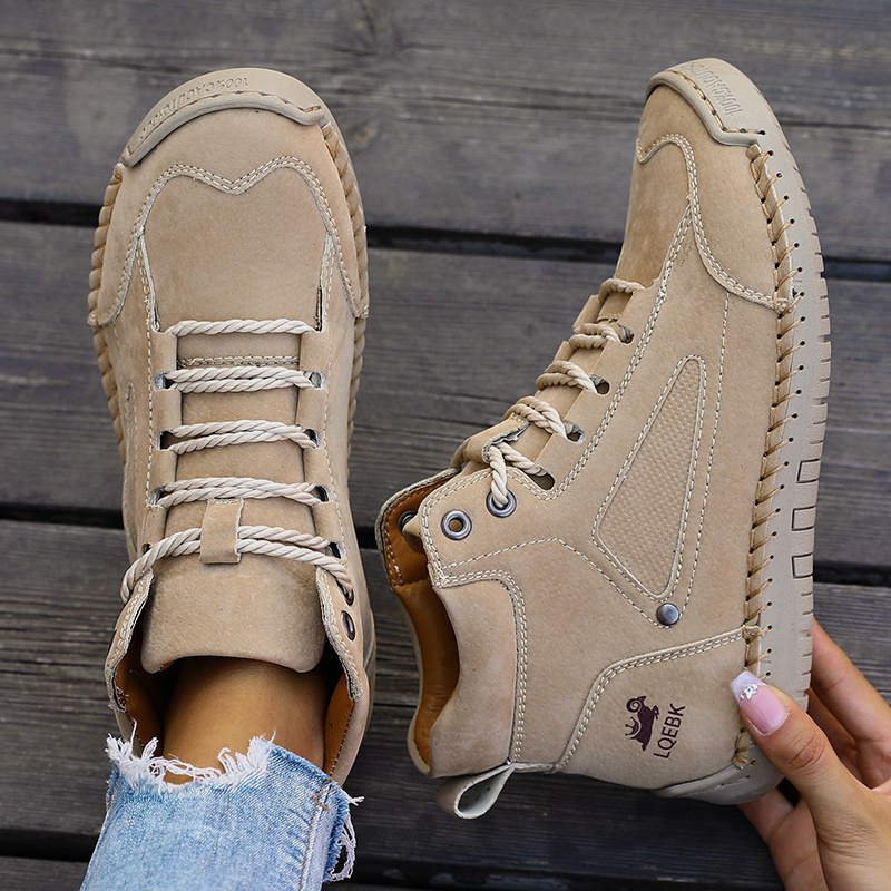 Women’s Lace-Up Ankle Boots – Comfortable All-Season Walking Shoes