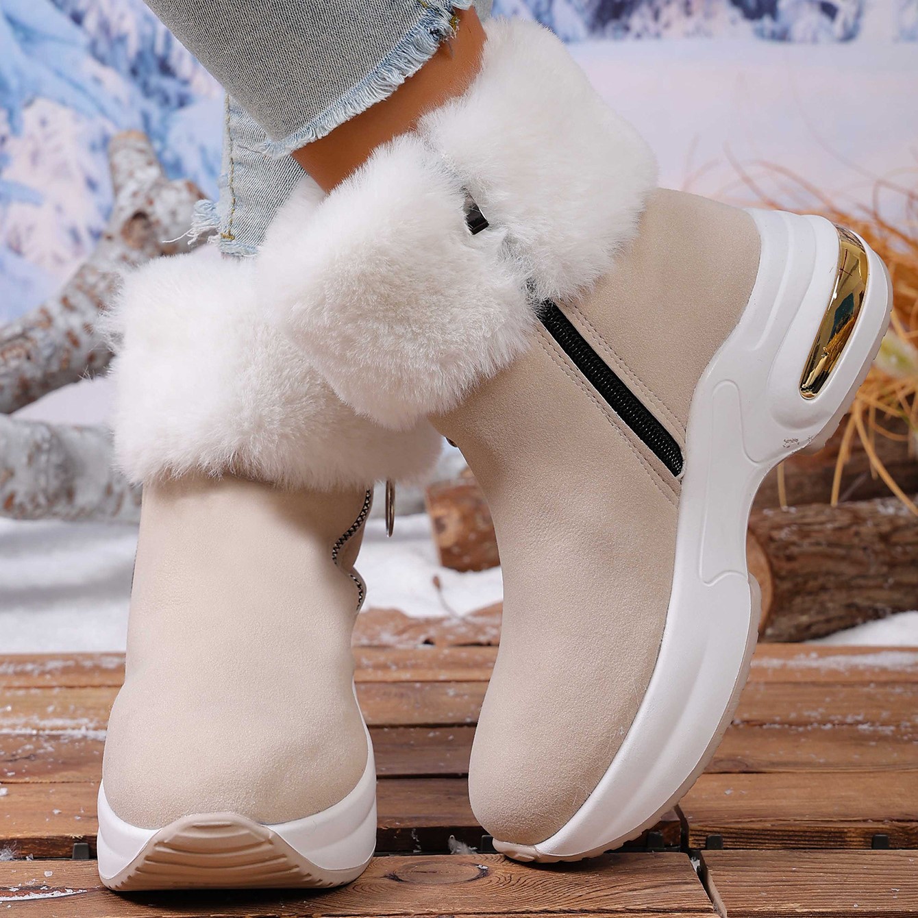 Women’s Warm Wedge Snow Boots