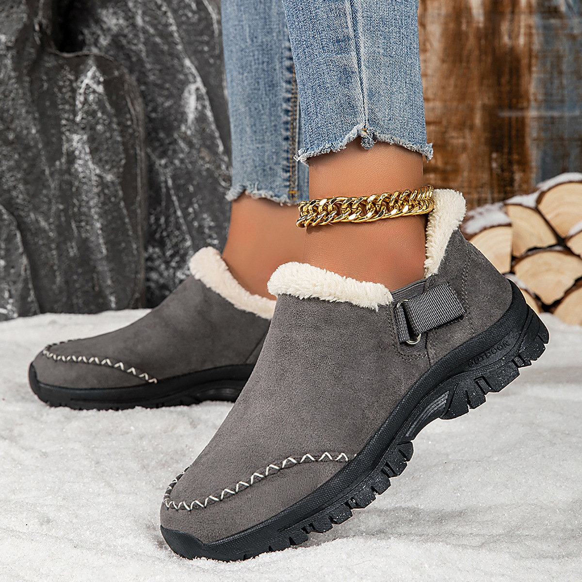 Women’s Lightweight Hiking Boots – Wide-Width Comfort Boots with Non-Slip Sole for Fall & Winter