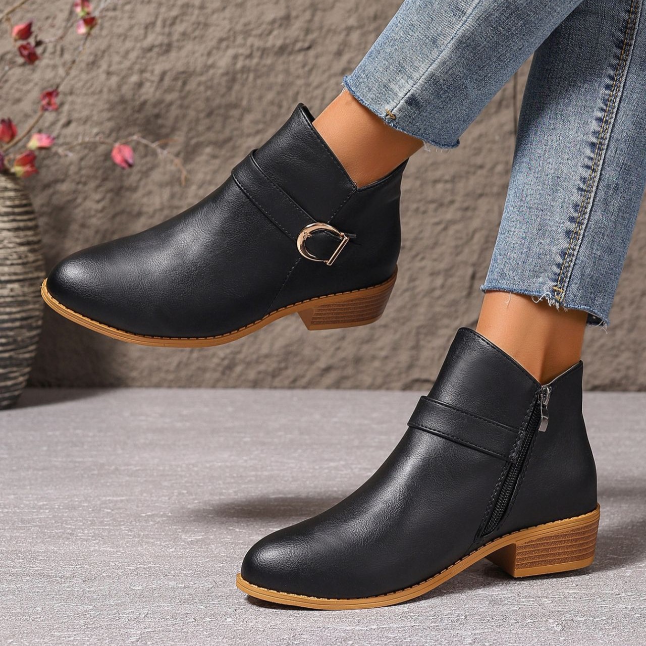 Women’s Vintage Ankle Boots– Comfortable Everyday Boots for Fall & Winter