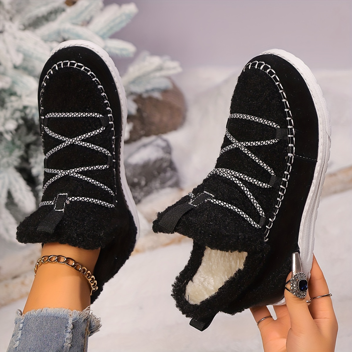 Women’s Winter Comfort Snow Boots– Soft Plush-Lined Snow Boots with a Comfortable Insole
