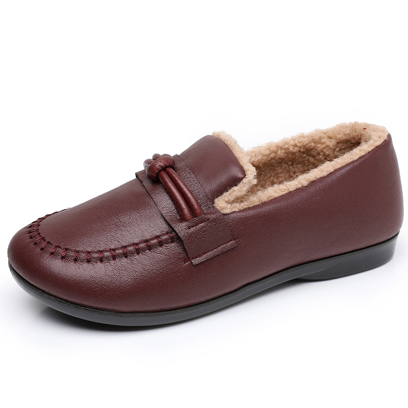 Women’s Winter Warm Slip-On Shoes – Cozy Fleece Lined, Non-Slip, Easy Comfort Loafers