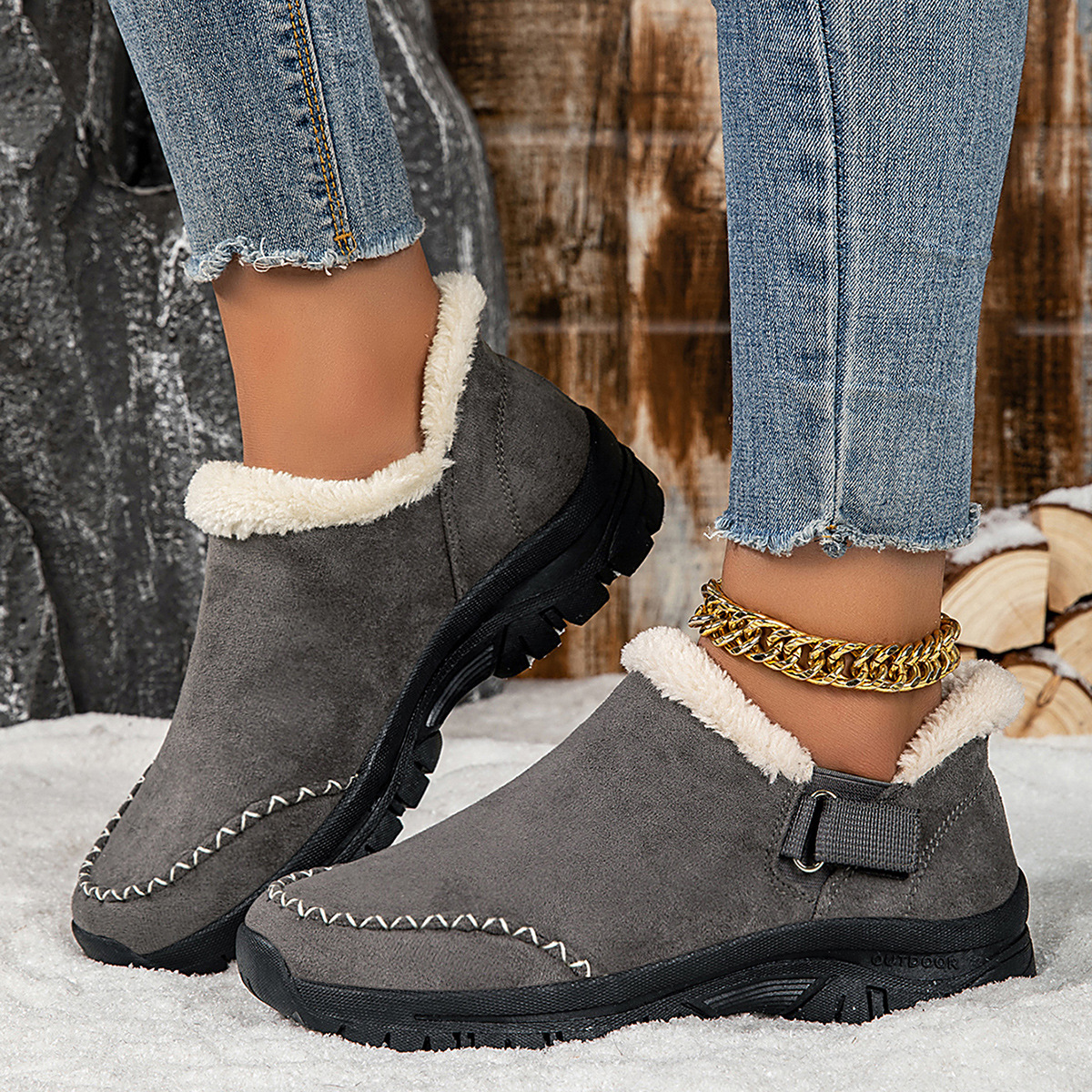 Women’s Lightweight Hiking Boots – Wide-Width Comfort Boots with Non-Slip Sole for Fall & Winter