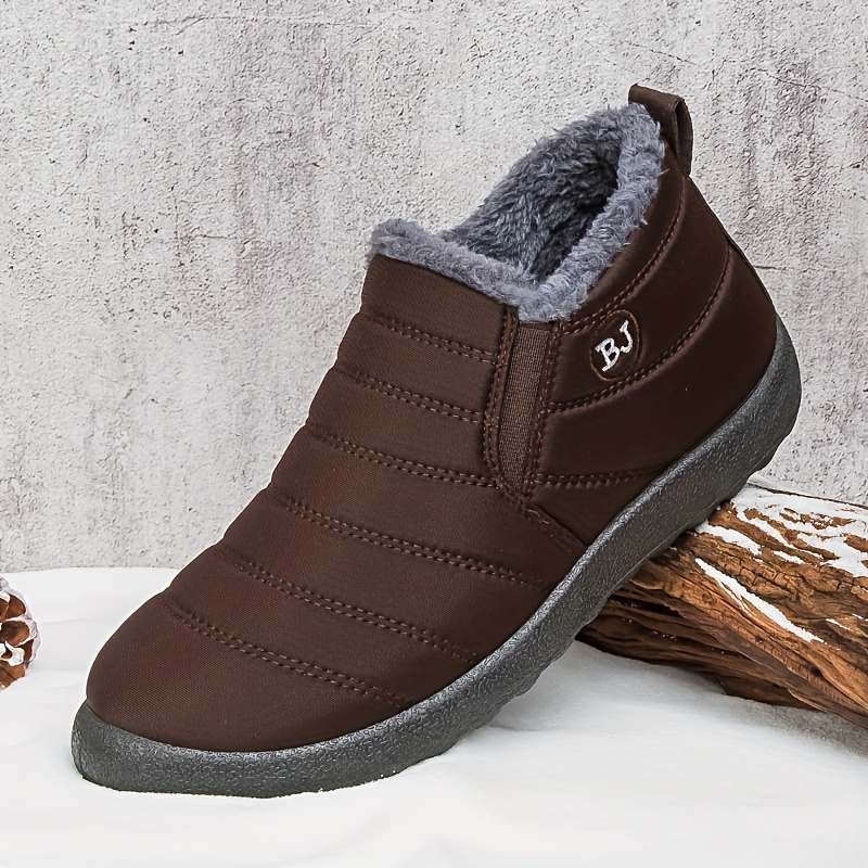 High Quality Women's Winter Boots - Slip-On Ankle Snow Boots with Fleece
