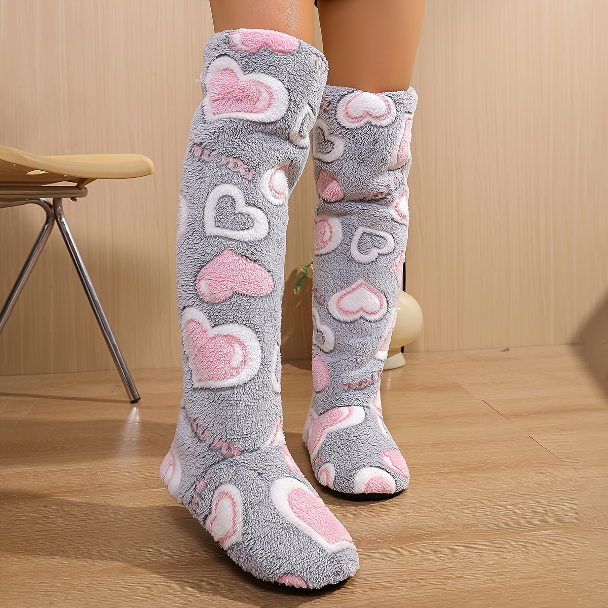 Women’s Soft Over-the-Knee House Boots-Soft Comfort with Quiet Non-Slip Sole
