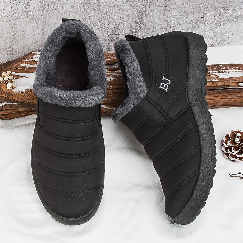 High Quality Women's Winter Boots - Slip-On Ankle Snow Boots with Fleece