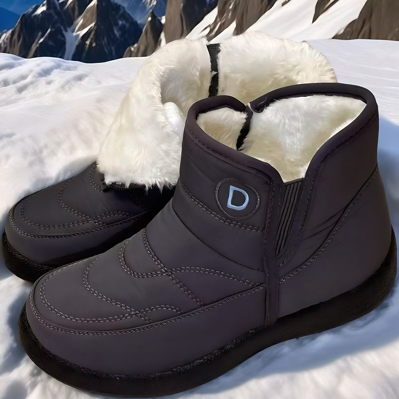Women’s Insulated Short Snow Boots – Waterproof, Non-Slip, and Extra Warm
