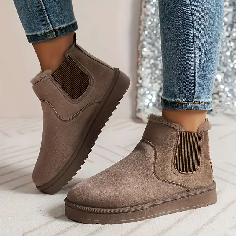 Women’s Cozy Slip-On Winter Ankle Boots – Warm Lined, Non-Slip & Easy On/Off Comfort Shoes