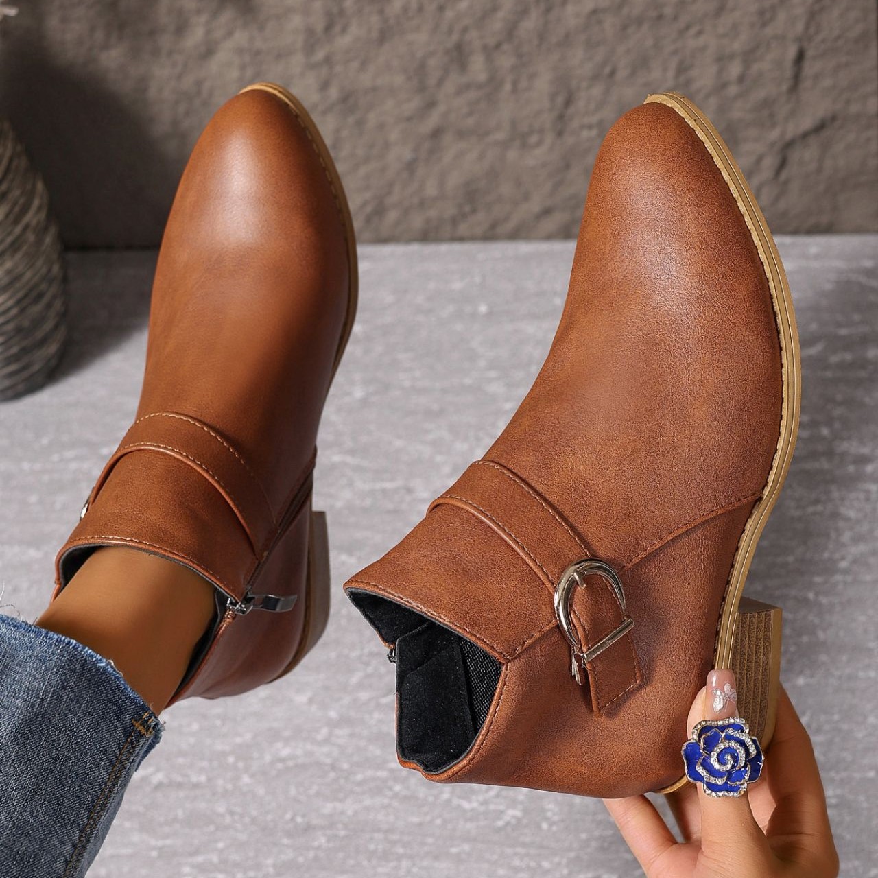 Women’s Vintage Ankle Boots– Comfortable Everyday Boots for Fall & Winter