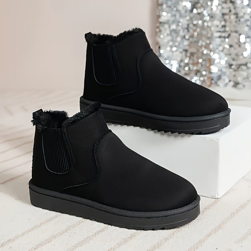 Women’s Cozy Slip-On Winter Ankle Boots – Warm Lined, Non-Slip & Easy On/Off Comfort Shoes