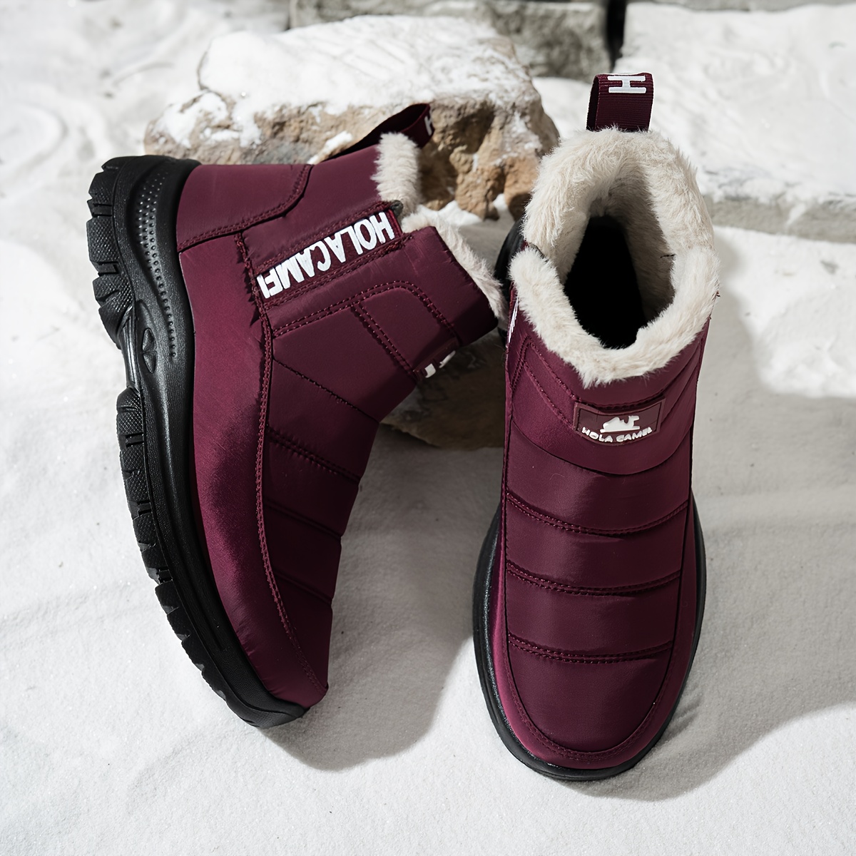 Women’s Durable Fleece-Lined Boots – Warm, Wear-Resistant & Easy to Walk In