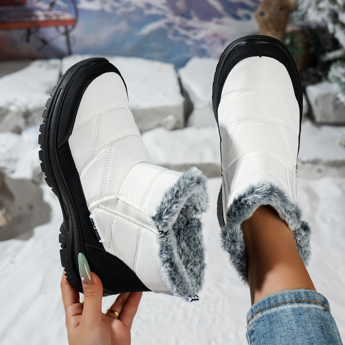 Women’s Warm Winter Snow Boots – Warm Waterproof Non-Slip Boots for Cold Weather