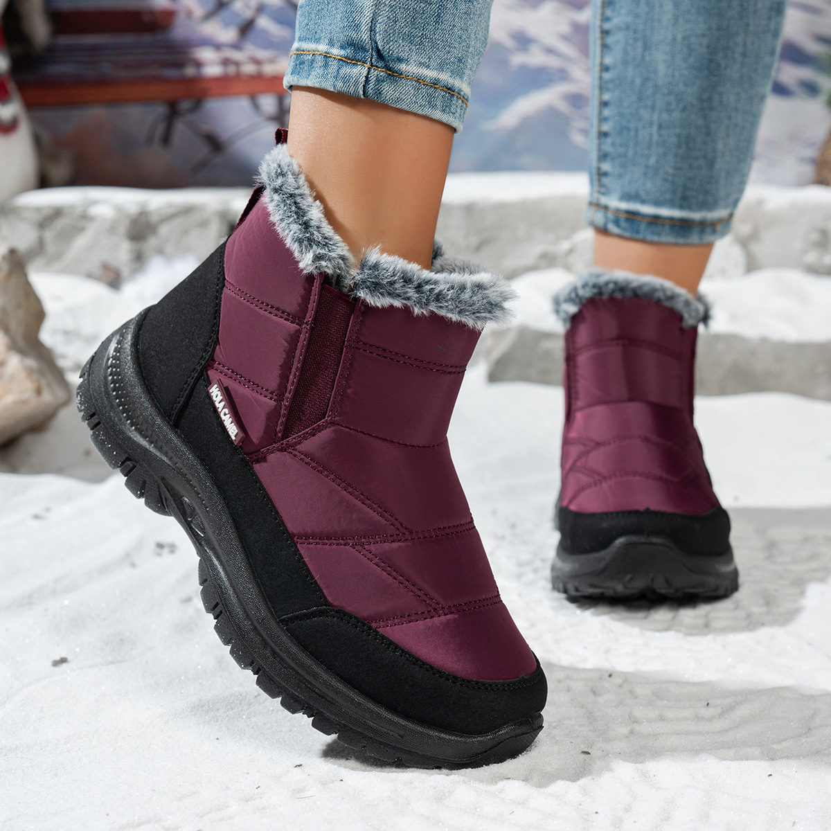 Women’s Warm Winter Snow Boots – Warm Waterproof Non-Slip Boots for Cold Weather