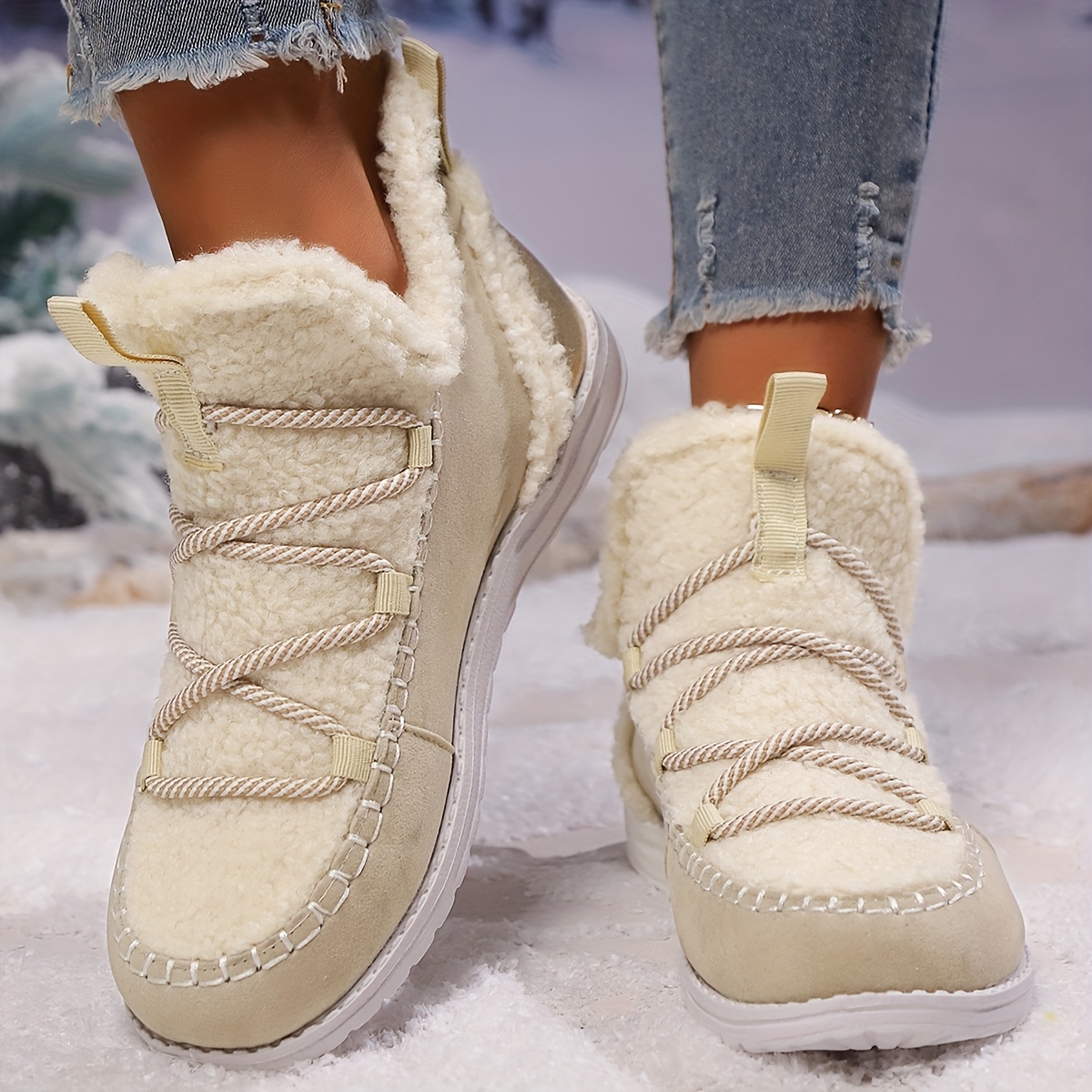 Women’s Winter Comfort Snow Boots– Soft Plush-Lined Snow Boots with a Comfortable Insole