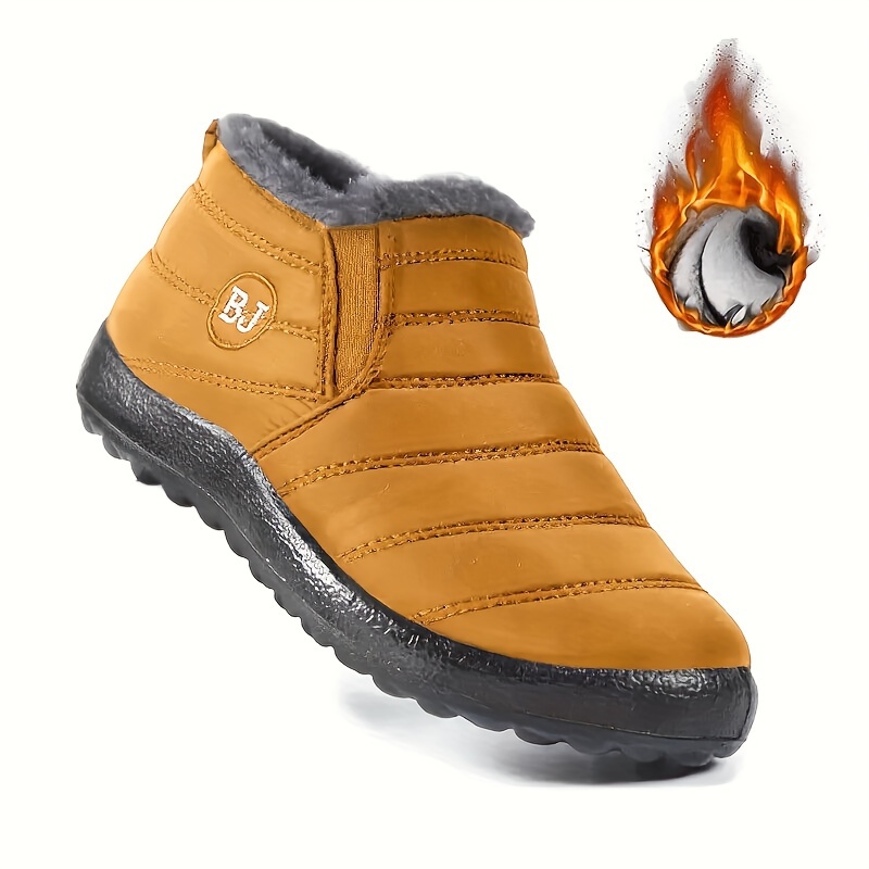 High Quality Women's Winter Boots - Slip-On Ankle Snow Boots with Fleece