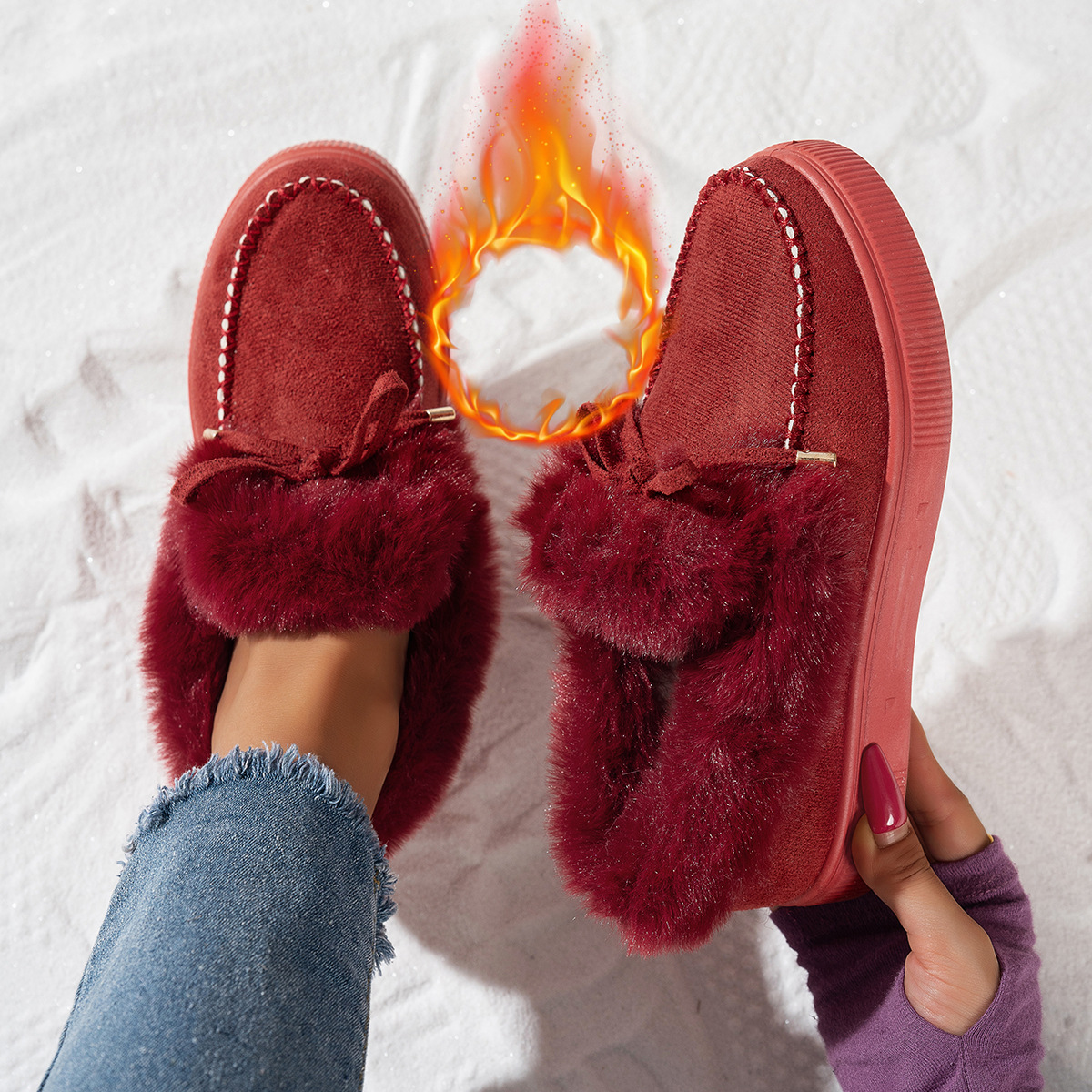 Women’s Warm Winter Ankle Boots – Cozy Lined Lightweight Boots for Everyday Comfort