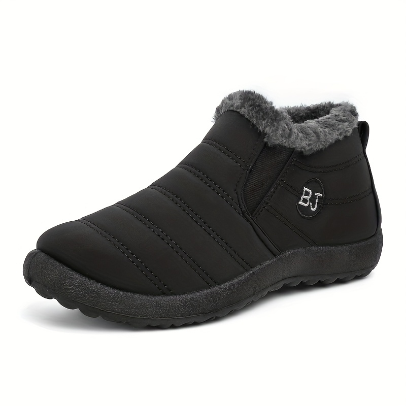 High Quality Women's Winter Boots - Slip-On Ankle Snow Boots with Fleece