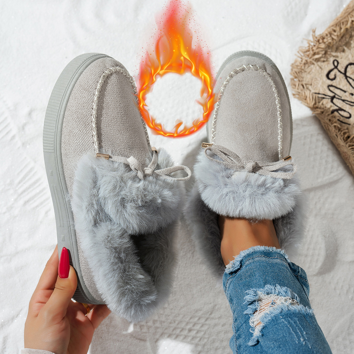 Women’s Warm Winter Ankle Boots – Cozy Lined Lightweight Boots for Everyday Comfort