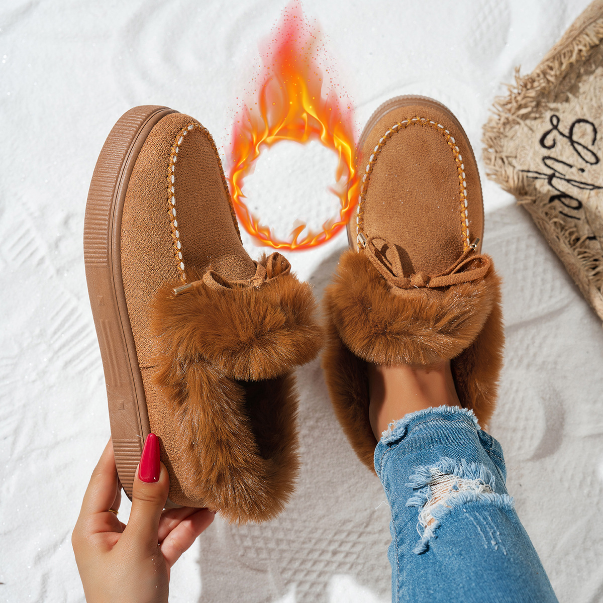 Women’s Warm Winter Ankle Boots – Cozy Lined Lightweight Boots for Everyday Comfort