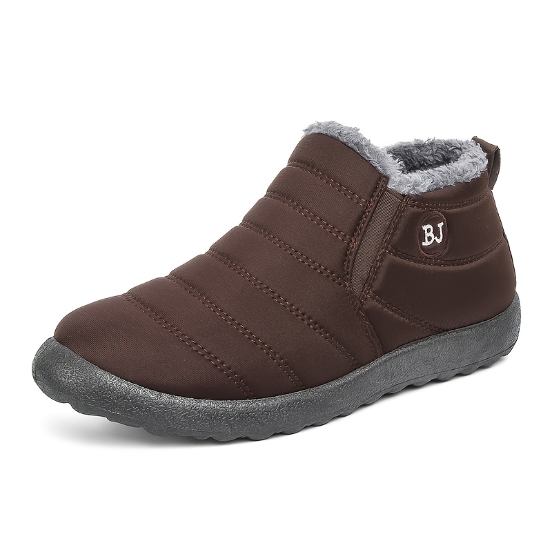 High Quality Women's Winter Boots - Slip-On Ankle Snow Boots with Fleece