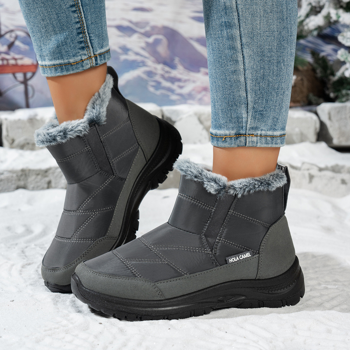 Women’s Warm Winter Snow Boots – Warm Waterproof Non-Slip Boots for Cold Weather