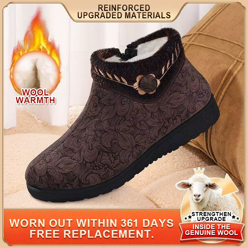 Women’s Warm Winter Boots – Wool-Lined, Non-Slip Boots with a Flexible Comfort Sole