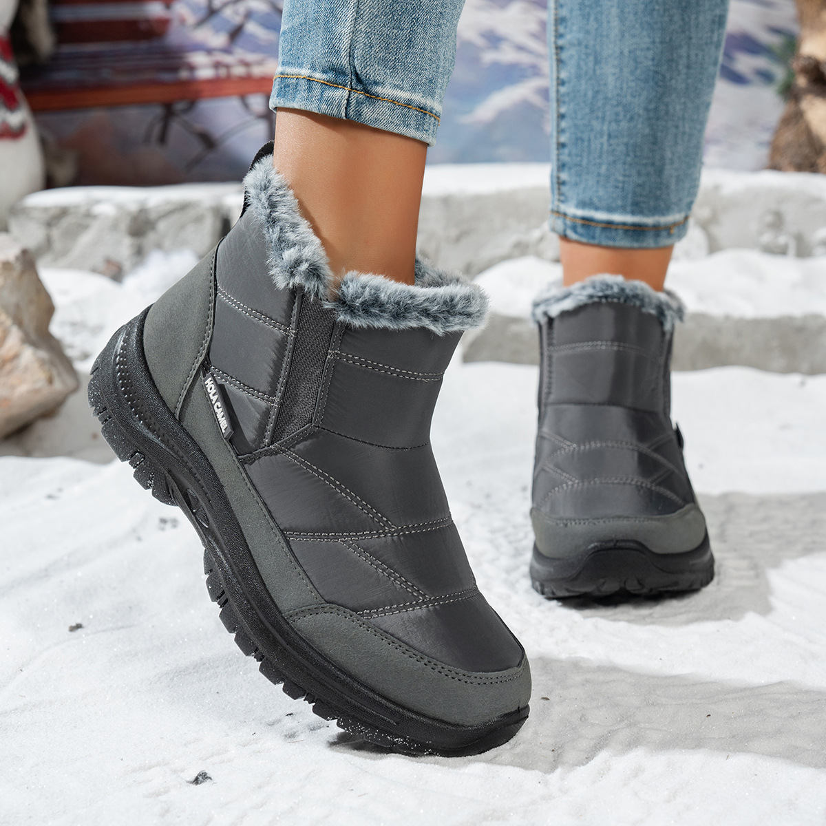 Women’s Warm Winter Snow Boots – Warm Waterproof Non-Slip Boots for Cold Weather