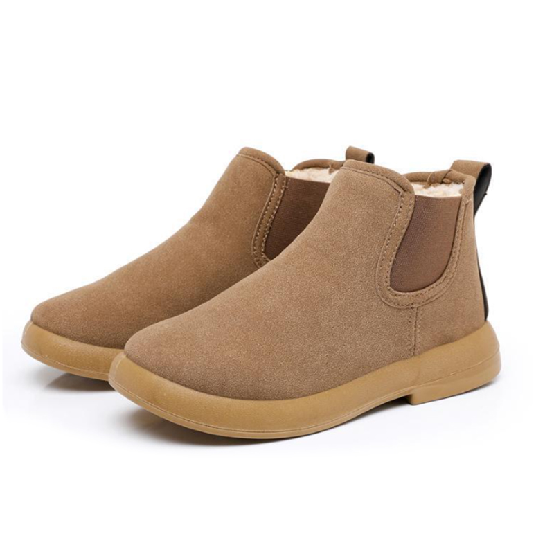 Women’s Warm Winter Ankle Boots – Fleece-Lined Flat Boots with Non-Slip Sole