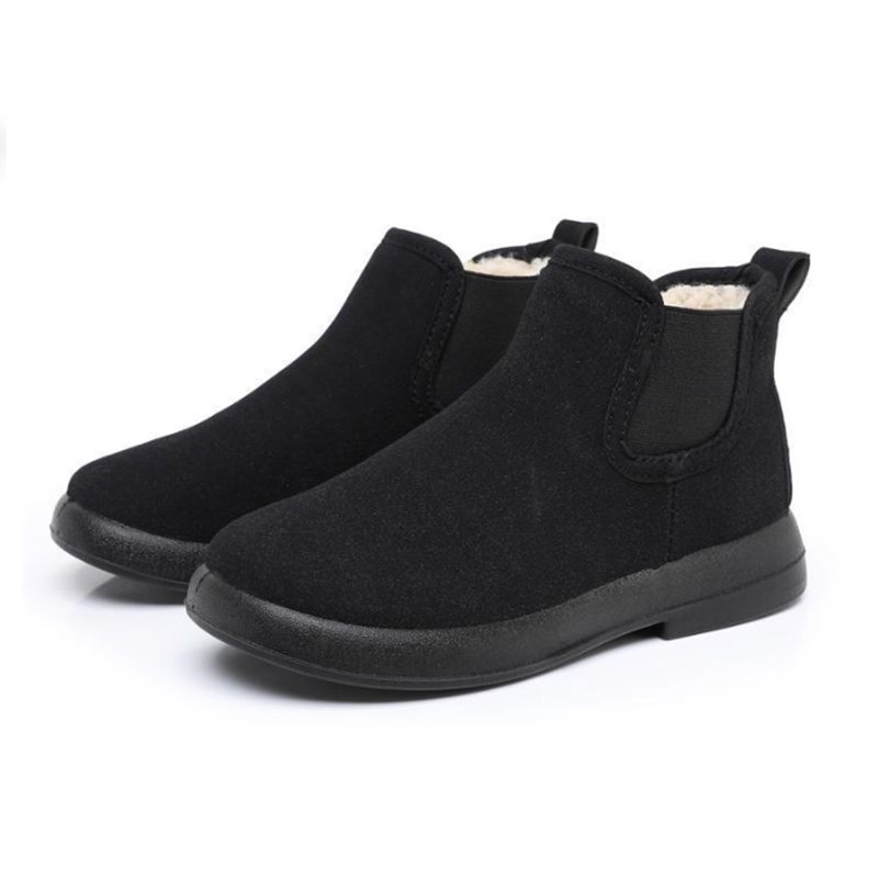 Women’s Warm Winter Ankle Boots – Fleece-Lined Flat Boots with Non-Slip Sole