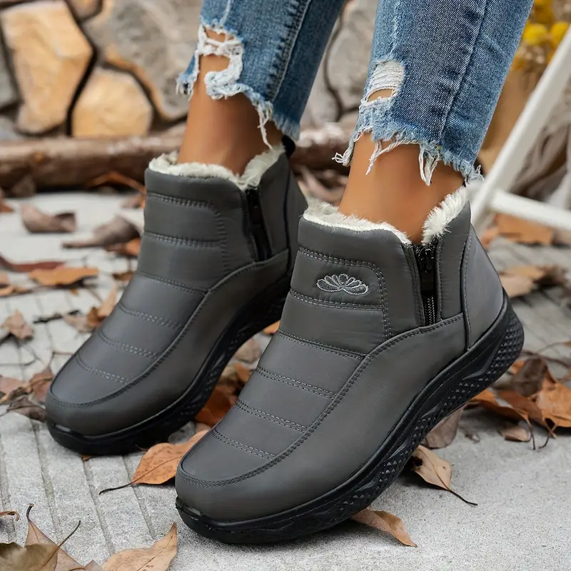 Women’s Insulated Snow Boots – Waterproof, Non-Slip & Fur Lined | Comfortable Warm Winter Shoes for Mature Women