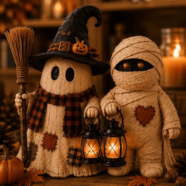 🔥Last Day 47% OFF -👻Cute & Spooky Halloween Mantel Décor Collection