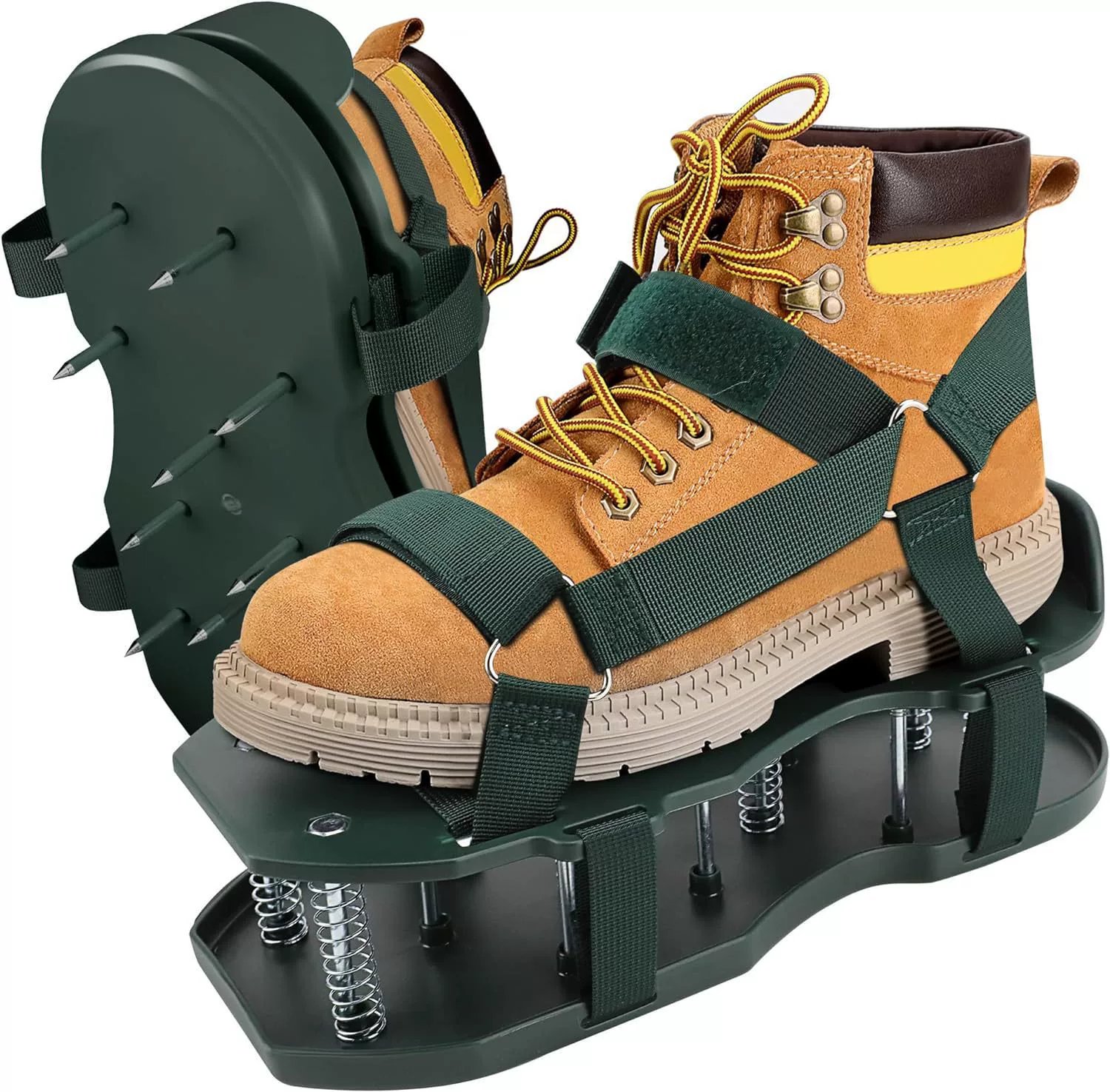 Lawn Aerator Shoes Garden Grass Aerator Spiked Sandals with 26 Spikes and Adjustable Straps Lawn Scarifier for Effectively Aerating Lawn Soil