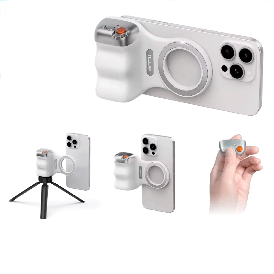 Magnetic Phone Camera Grip with Shutter